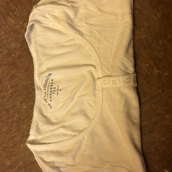 White Ribbed Crop Top - Picture 2 of 3